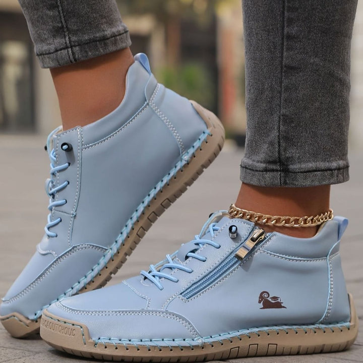 Women's Orthopedic Wide Toe Box Lace-Up Ankle Boots