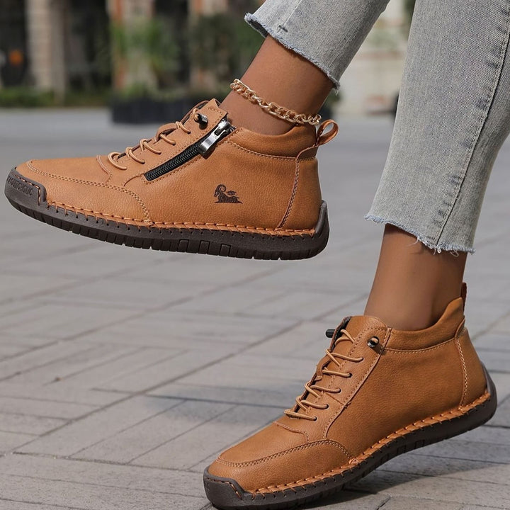 Women's Orthopedic Wide Toe Box Lace-Up Ankle Boots