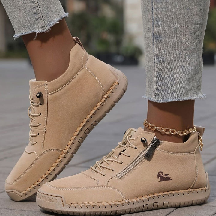 Women's Orthopedic Wide Toe Box Lace-Up Ankle Boots