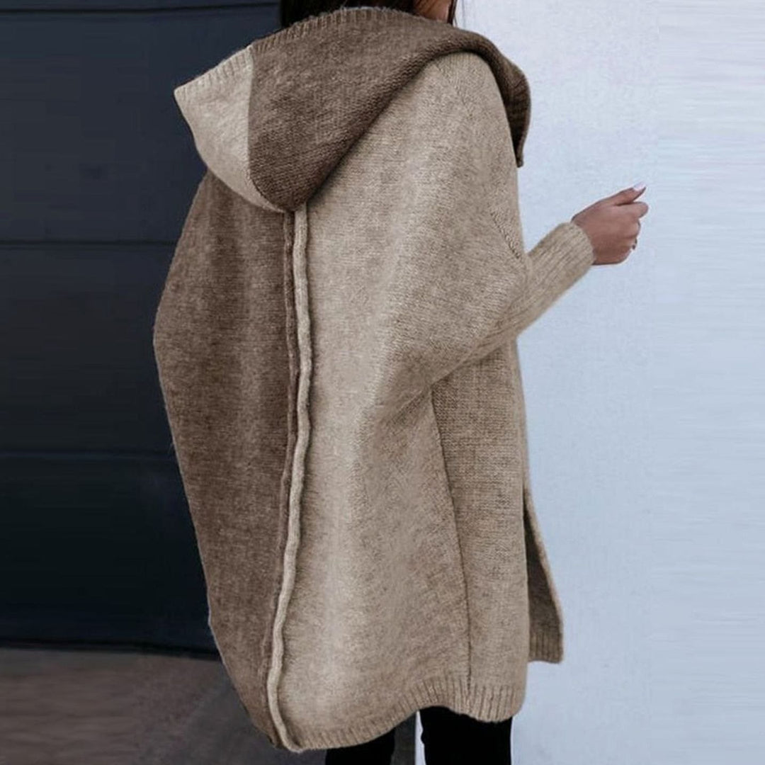 Women's Oversized Long-Sleeve Lapel Open Cardigan Sweater