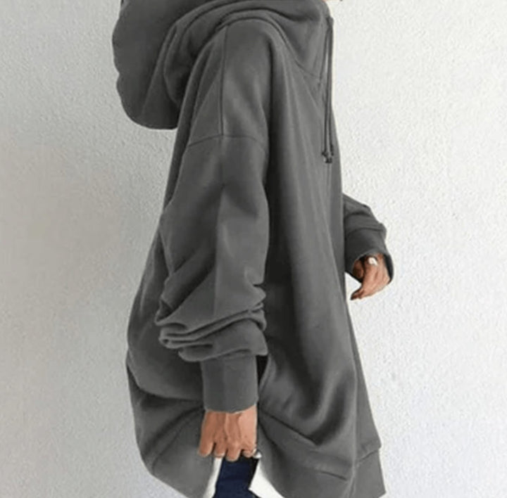 Women's Oversized Relaxed-Fit Full-Zip Hoodie
