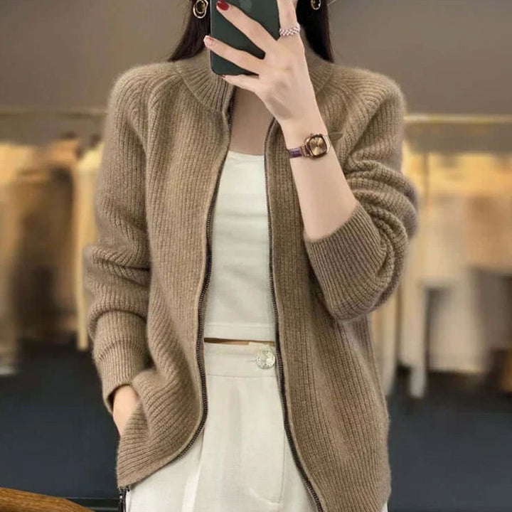 Women's Relaxed-Fit Half-Zip Knit Sweater