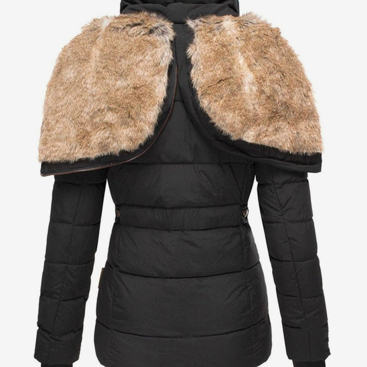 Women's Slim-Fit Faux-Fur Hood Quilted Puffer Jacket