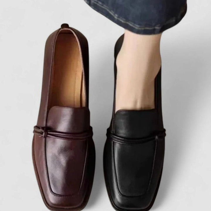 Women's Square-Toe Low-Heel Slip-On Orthopedic Loafers