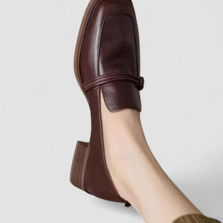 Women's Square-Toe Low-Heel Slip-On Orthopedic Loafers