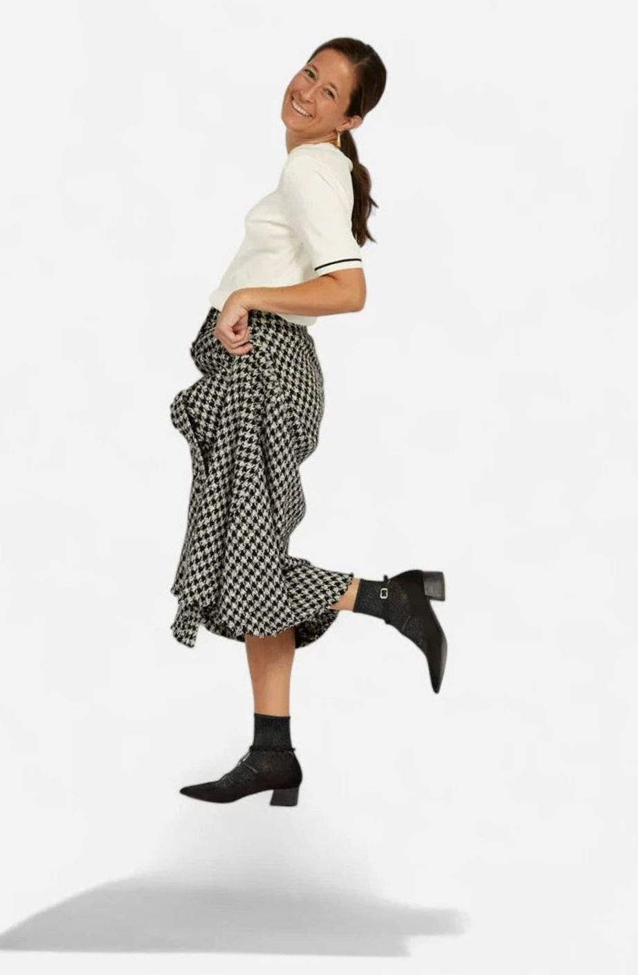 Women's Suede Pointed-Toe Strappy Block-Heel Pumps