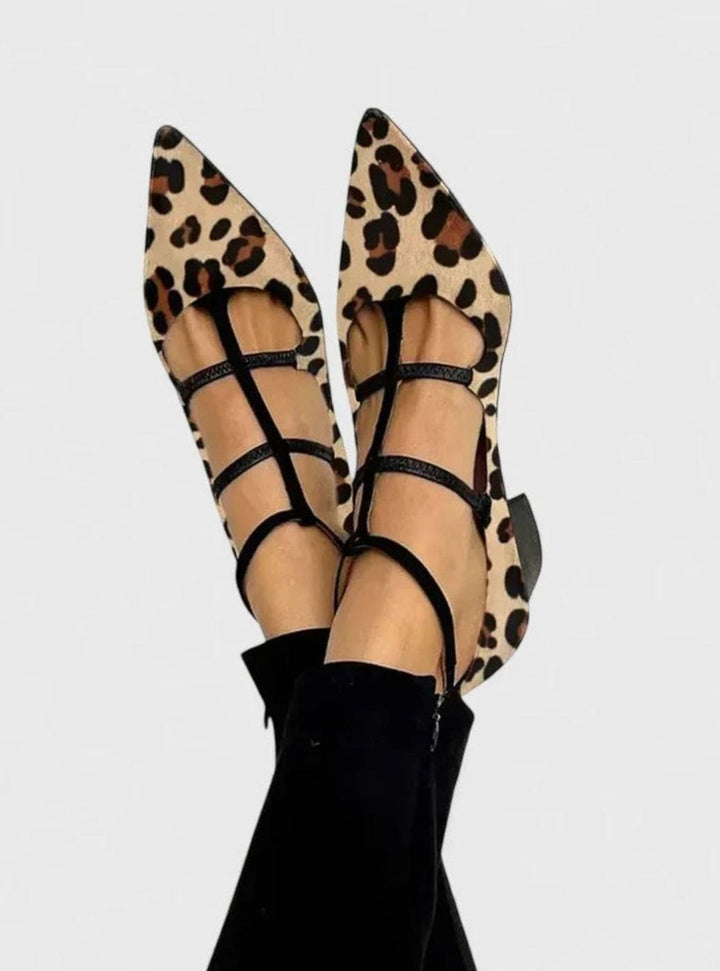 Women's Suede Pointed-Toe Strappy Block-Heel Pumps