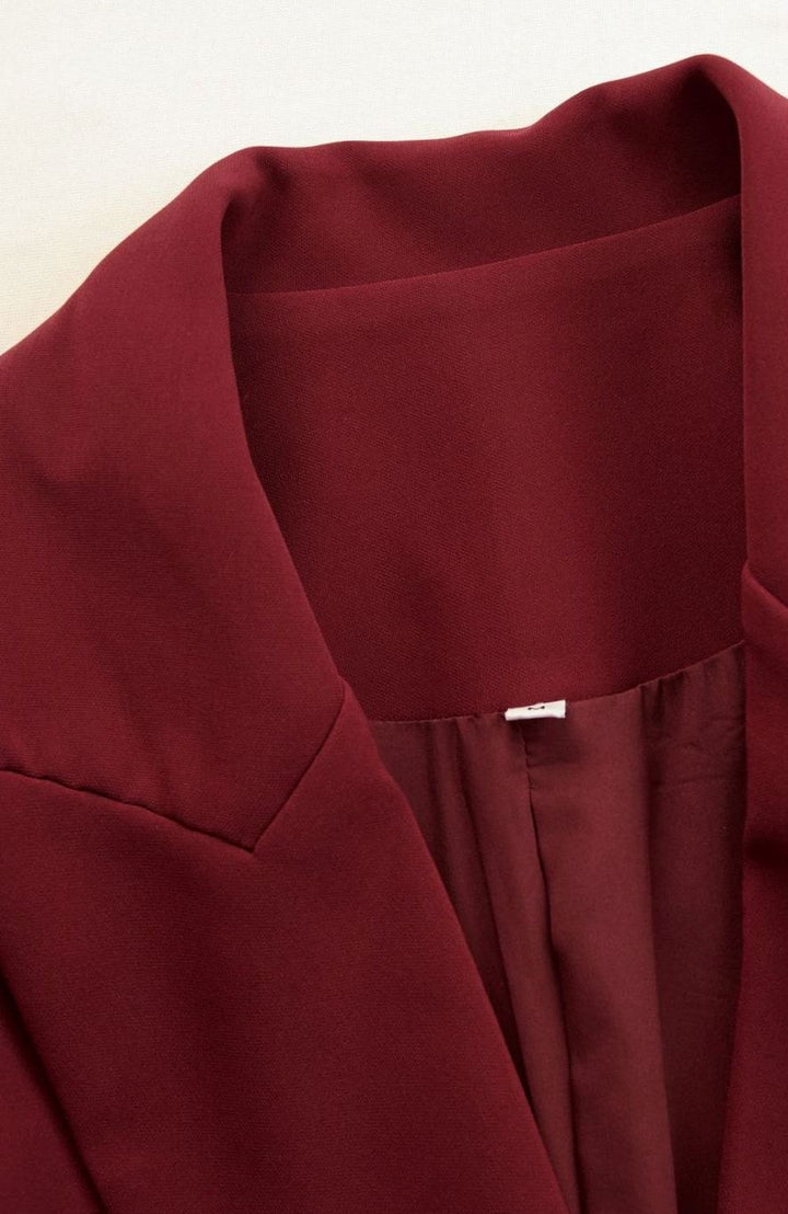 Women's Tailored Long-Sleeve Button-Front Blazer Dress