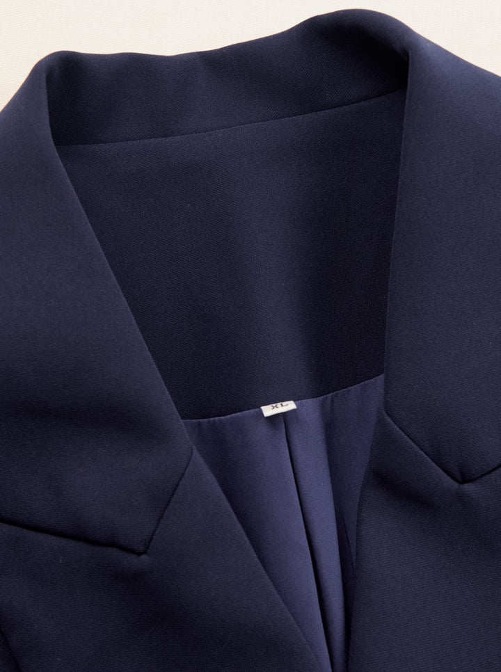 Women's Tailored Long-Sleeve Button-Front Blazer Dress