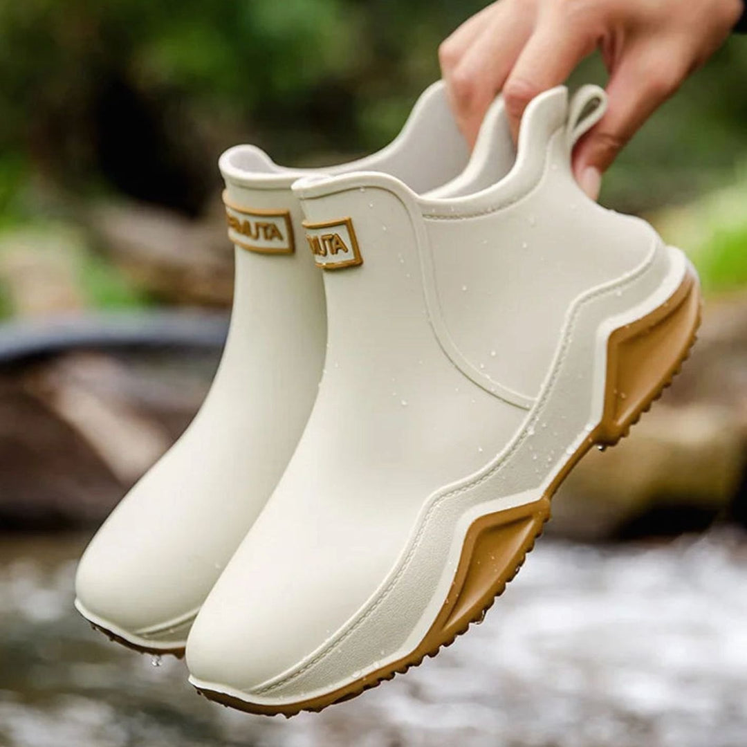Women's Waterproof Chelsea Slip-On Boots Rubber Outdoor