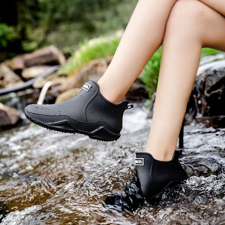 Women's Waterproof Chelsea Slip-On Boots Rubber Outdoor